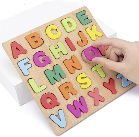 Educational Learning Toy Letters Numbers Alphabet Wooden Puzzle Wooden Matching Game Kids Puzzle Wooden Board